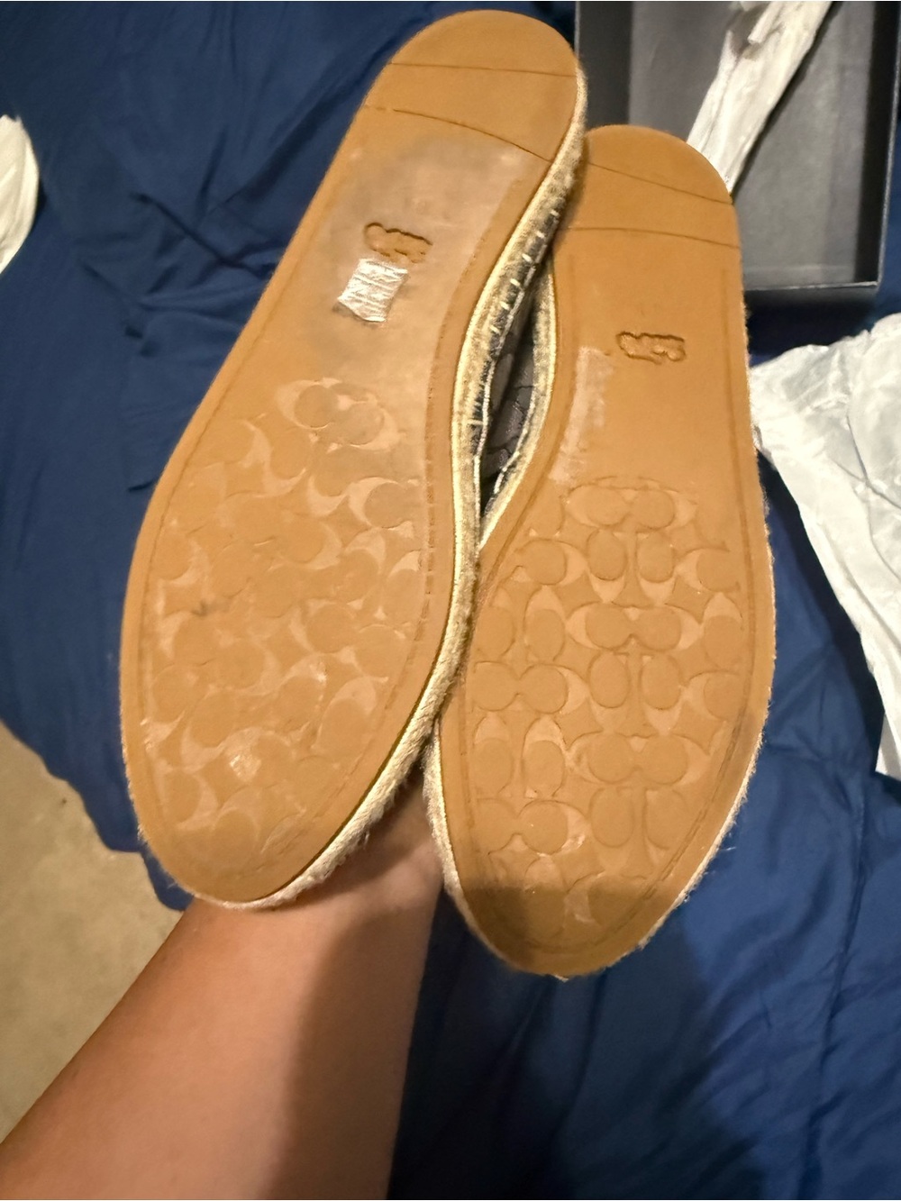 Coach Carson Espadrilles in Black with Jute Trim used 3 times - Picture 5 of 10